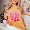 Morgan First Name I Love Morgan Girl Groovy 80'S Vintage Women's Oversized Comfort T-Shirt Mustard