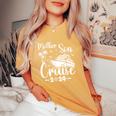 Mother Son Cruise 2024 Family Mom Son Matching Vacation Trip Women's Oversized Comfort T-Shirt Mustard