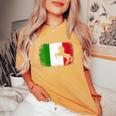 Mythical Unicorn Vintage Italy Italian Flag Horse Lover Women's Oversized Comfort T-Shirt Mustard