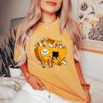 Noah's Ark Cats Breeds Religious Christian Cat Lover Bible Women's Oversized Comfort T-Shirt Mustard