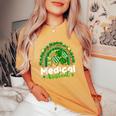 One Lucky Medical Assistant Rainbow St Patrick's Day Women's Oversized Comfort T-Shirt Mustard