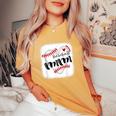Personalized Baseball Heart Cute Mimi Baseball Women's Oversized Comfort T-Shirt Mustard