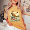 Pinup Girl Wings Vintage Poster Ww2 Women's Oversized Comfort T-Shirt Mustard