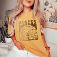 Pisces Girl African American Melanin Birthday Women's Oversized Comfort T-Shirt Mustard
