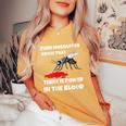 Power In The Blood Mosquito Religion Pun Christian Women's Oversized Comfort T-Shirt Mustard