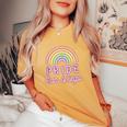 Pride Rainbow San Diego Lgbt Gay Lesbian Trans Women's Oversized Comfort T-Shirt Mustard