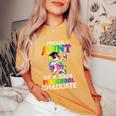 Proud Aunt Of A 2024 Preschool Graduate Unicorn Dab Women's Oversized Comfort T-Shirt Mustard