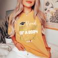 Proud Bonus Mom Of A 2024 Graduate Class Senior Graduation Women's Oversized Comfort T-Shirt Mustard