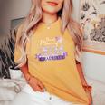 Purple Black Proud Mom Of A 2024 Graduate Decoration Women's Oversized Comfort T-Shirt Mustard