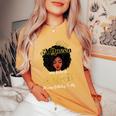 A Queen Was Born In April Birthday Afro Woman Black Queen Women's Oversized Comfort T-Shirt Mustard
