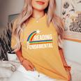 Reading Is Fundamental Rainbow Lgbtq Teacher Gay Flag Pride Women's Oversized Comfort T-Shirt Mustard