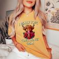 I Really Love Cows And Ice Cream Summer Women's Oversized Comfort T-Shirt Mustard