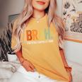 Retro Bruh Formerly Known As Mom Mother's Day Women's Oversized Comfort T-Shirt Mustard
