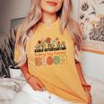 Retro Wildflower Early Intervention Helping Tiny Human Bloom Women's Oversized Comfort T-Shirt Mustard