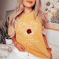 This Rose Is For My Mother In Heaven I Miss You Mom Women's Oversized Comfort T-Shirt Mustard