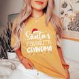 Santa's Favorite Grandma Ugly Sweater Christmas Women's Oversized Comfort T-Shirt Mustard