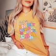 In My School Nurse Era In My Nursing Student Era On Back Women's Oversized Comfort T-Shirt Mustard