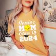 Senior Mom Class Of 2024 Softball Mom Graduation Graduate Women's Oversized Comfort T-Shirt Mustard