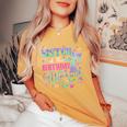 Sister Of The Birthday Mermaid Girl Bday Party Squad Family Women's Oversized Comfort T-Shirt Mustard