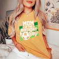 Soccer Birthday Birthday Mom Boys Soccer Birthday Women's Oversized Comfort T-Shirt Mustard