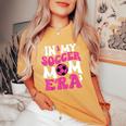 In My Soccer Mom Era Cute Groovy Soccer Mom Women's Oversized Comfort T-Shirt Mustard