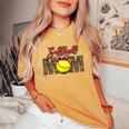 Softball Baseball Mom Leopard Mother's Day Women's Oversized Comfort T-Shirt Mustard