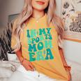 In My Sports Mom Era Groovy Mom Life Mama Happy Mother's Day Women's Oversized Comfort T-Shirt Mustard