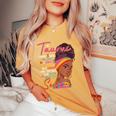 Taurus I Have 3 Sides Sarcastic Zodiac Sign Afro Women Women's Oversized Comfort T-Shirt Mustard