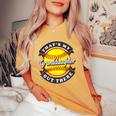 That's My Granddaughter Out There Softball Grandma Grandpa Women's Oversized Comfort T-Shirt Mustard