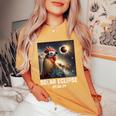 Totality Solar Eclipse 040824 Chicken Astronomy Lovers Women's Oversized Comfort T-Shirt Mustard