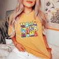 Toy Story Mama Boy Mom Mommy Groovy Happy Mother's Day Women's Oversized Comfort T-Shirt Mustard