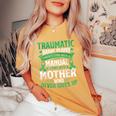 Traumatic Brain Injury Tbi Awareness Survivor Mom Girl Women's Oversized Comfort T-Shirt Mustard