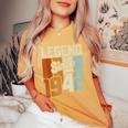 Vintage 1942 81 Birthday Decorations 81St Birthday Women's Oversized Comfort T-Shirt Mustard
