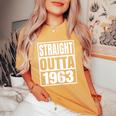 Vintage 1963 T For Retro 1963 Birthday Women's Oversized Comfort T-Shirt Mustard