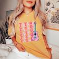 Vintage First Name Taylor Groovy First Name Personalized Women's Oversized Comfort T-Shirt Mustard