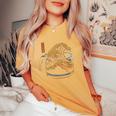 Vintage The Great Wave Of Coffee Start Day With Coffee Women's Oversized Comfort T-Shirt Mustard