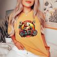 Vintage Texas Pin-Up Girl Biker American Dream Ride Women's Oversized Comfort T-Shirt Mustard
