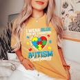 I Wear Blue For My Daughter Autism Awareness Month Heart Women's Oversized Comfort T-Shirt Mustard