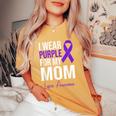 I Wear Purple For My Mom Lupus Warrior Lupus Women's Oversized Comfort T-Shirt Mustard