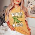 Weirdo With A Beardo Women's Oversized Comfort T-Shirt Mustard
