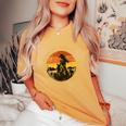 Wild Flowers And Wild Horses Vintage Sunset Country Cowgirl Women's Oversized Comfort T-Shirt Mustard
