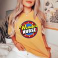 Wonder Nurse Super Woman Power Superhero Birthday Women's Oversized Comfort T-Shirt Mustard