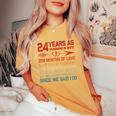 24 Years As Husband & Wife 24Th Anniversary For Couple Women's Oversized Comfort T-Shirt Yam