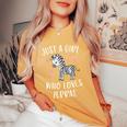 Cute Zebra For Girls Just A Girl Who Loves Zebras Women's Oversized Comfort T-Shirt Yam