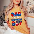 Dad Of The Birthday Spider Web Boy Mom And Dad Family Women's Oversized Comfort T-Shirt Yam