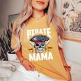 Family Skull Pirate Mama Jolly Roger Crossbones Flag Women's Oversized Comfort T-Shirt Yam