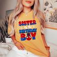 Sister Of The Birthday Boy Spider Family Matching Women's Oversized Comfort T-Shirt Yam