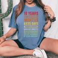 19 Years 228 Months Of Being Awesome Vintage 19Th Birthday Women's Oversized Comfort T-Shirt Blue Jean
