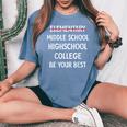 2024 Elementary School Graduation 6Th Grade Graduate Women's Oversized Comfort T-Shirt Blue Jean
