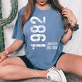 42Nd Birthday 42 Years Old Man Woman Vintage 1982 Women's Oversized Comfort T-Shirt Blue Jean